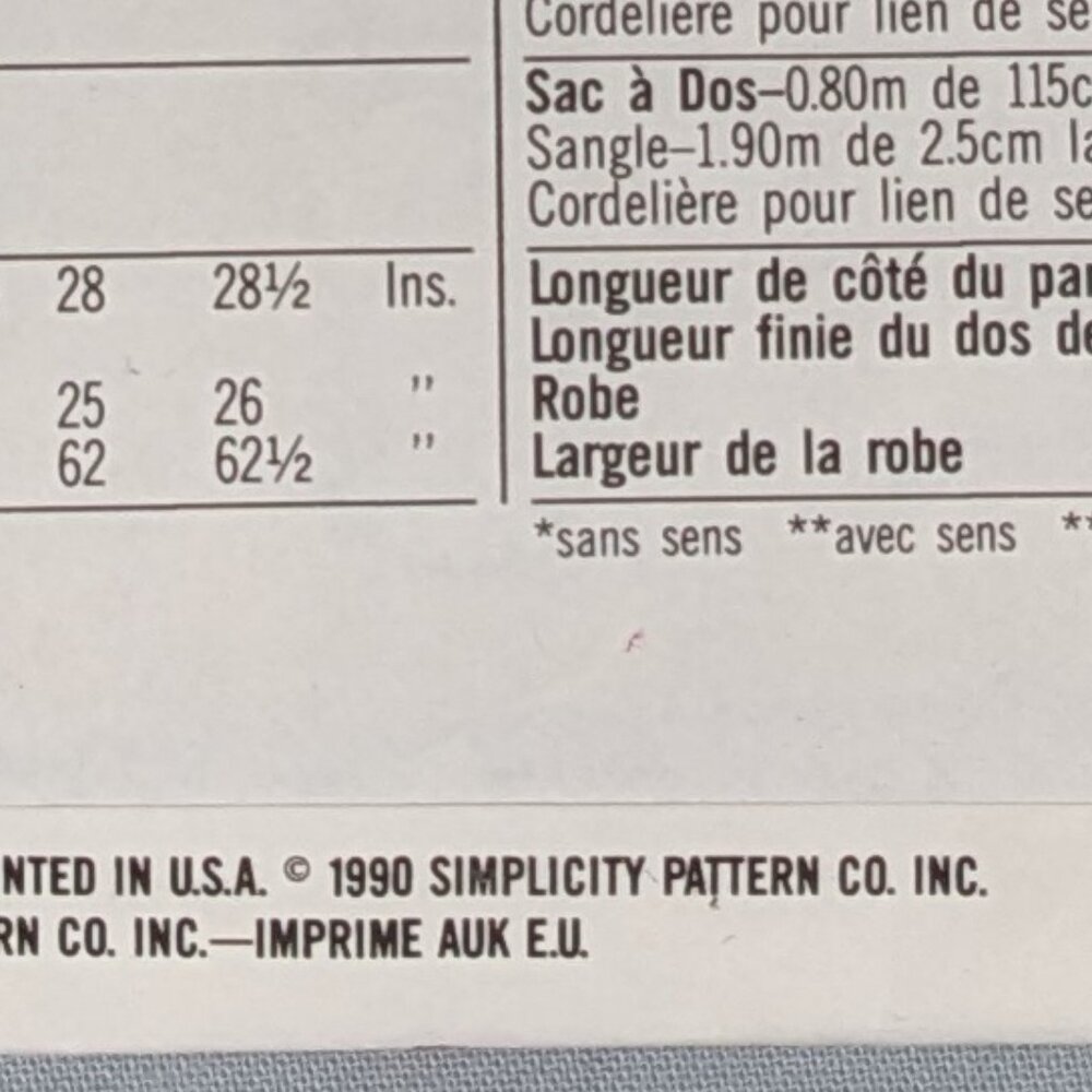 Simplicity pattern 9890 hugs + stitches size A VINTAGE! 1990 NEW/UNCUT! - Picture 7 of 12
